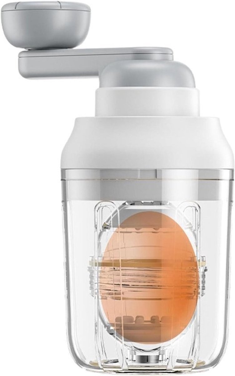 Ei centrifuge - Gouden eier maker - Eieren bereiden - Handmatige shaker - 12 x 9 x 19 cm - Wit