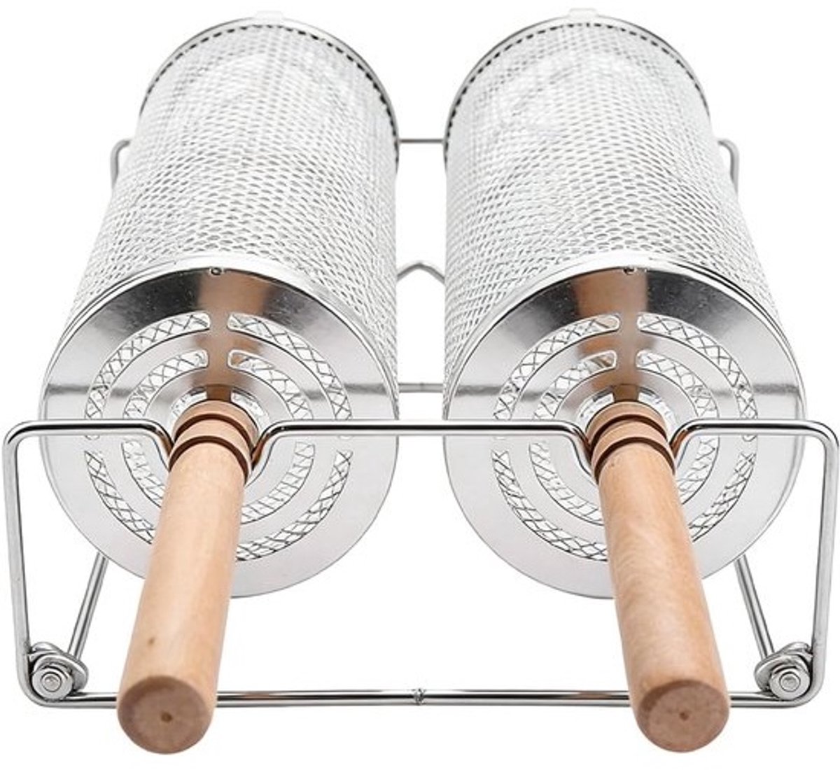 Grill Mand - Groente Gaasmand - Buiten Koken - Roestvrij Staal - Draaibaar Ontwerp - Zilverkleurig