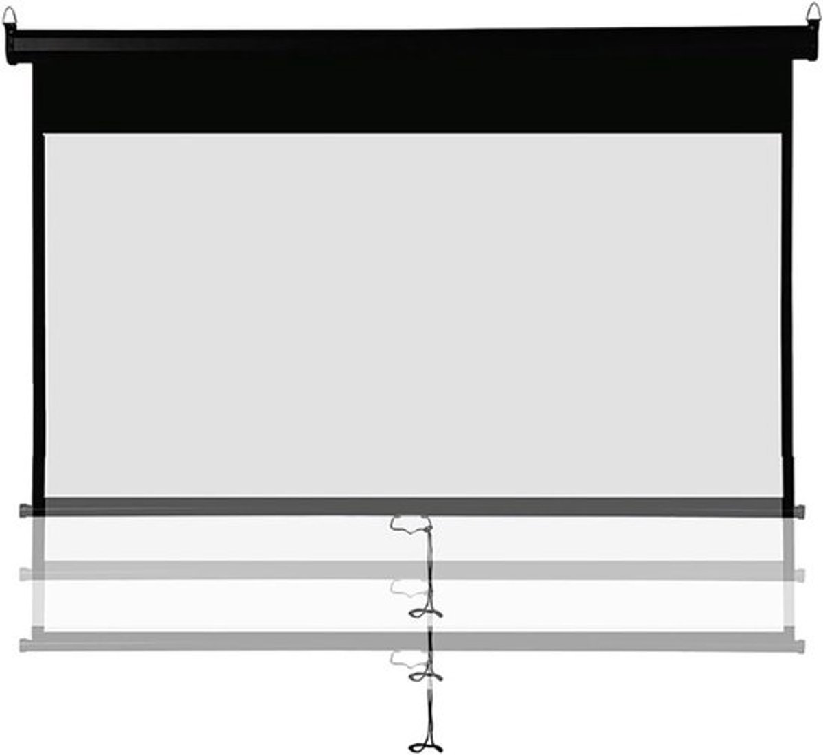 Projectiescherm Intrekbaar - Filmscherm HD - Home Cinema - Handmatige Hoogteverstelling - 84 inch 16:9 - Wit