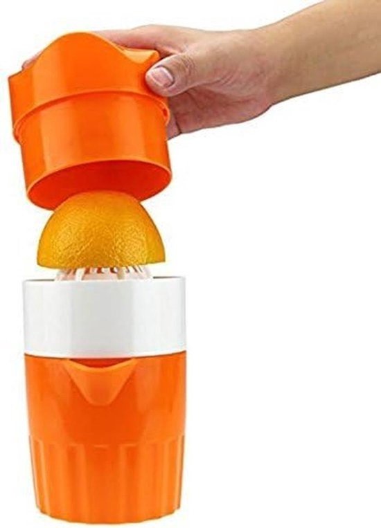 Handmatige Fruitpers - Citruspers Mini - Vers Sap Maken - Draagbaar Ontwerp - 9.1 x 17.5 mm - Oranje — afbeelding 2