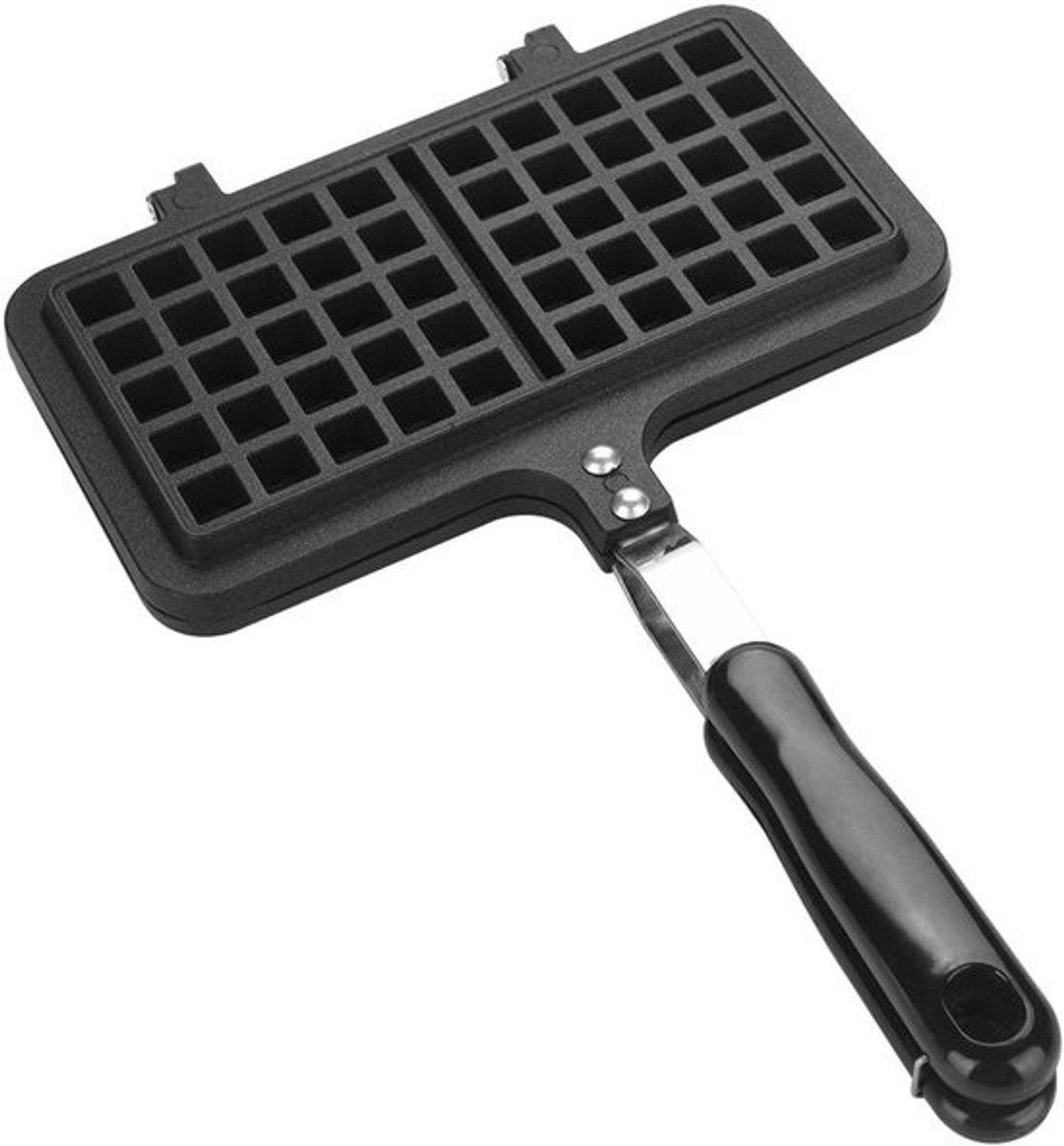 Wafelijzer - Bakvorm - Lekkere Wafels Maken - Dubbelzijdig - 33.5 x 21.5 cm - Zwart
