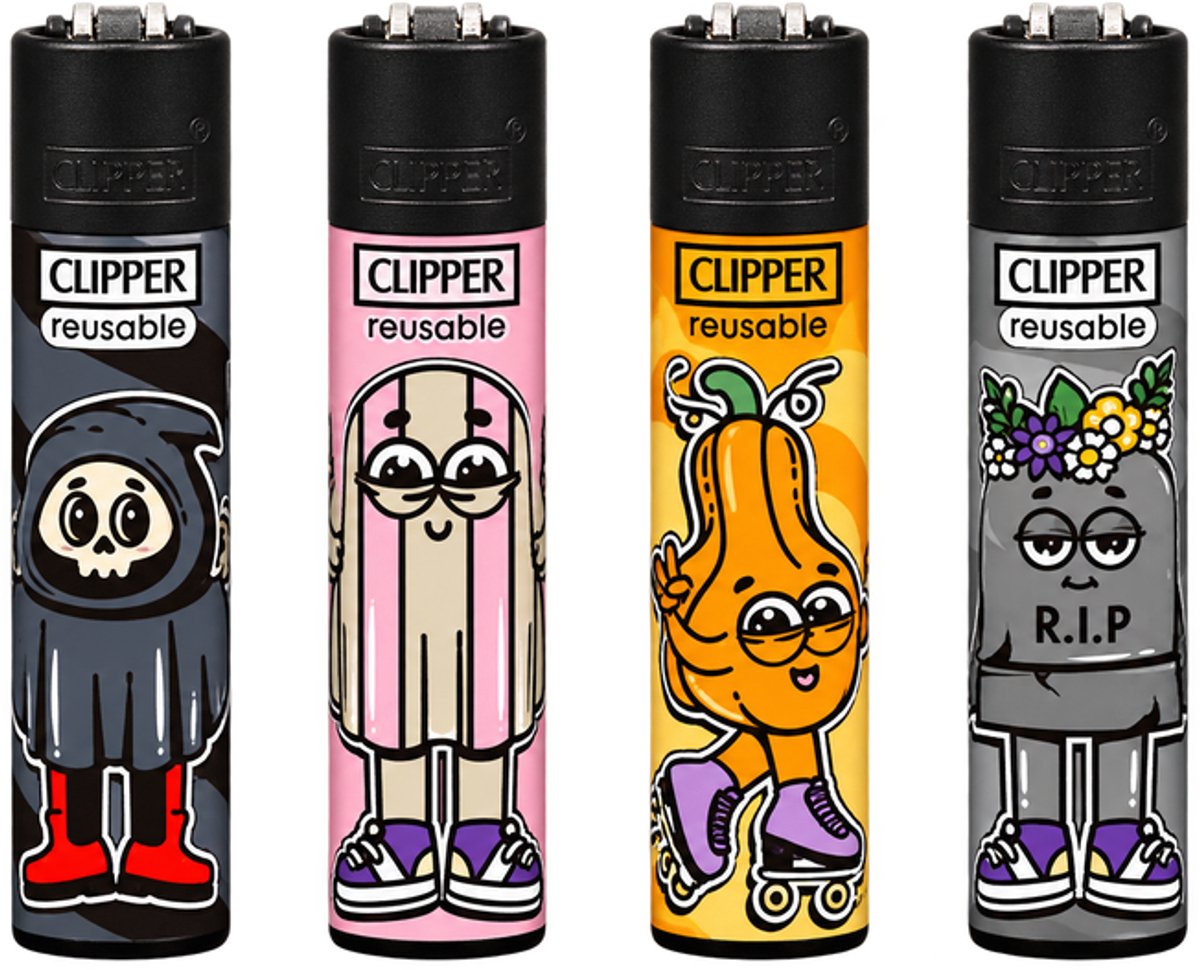 Clipper Classic Halloween Aansteker Set (4 Stuks)