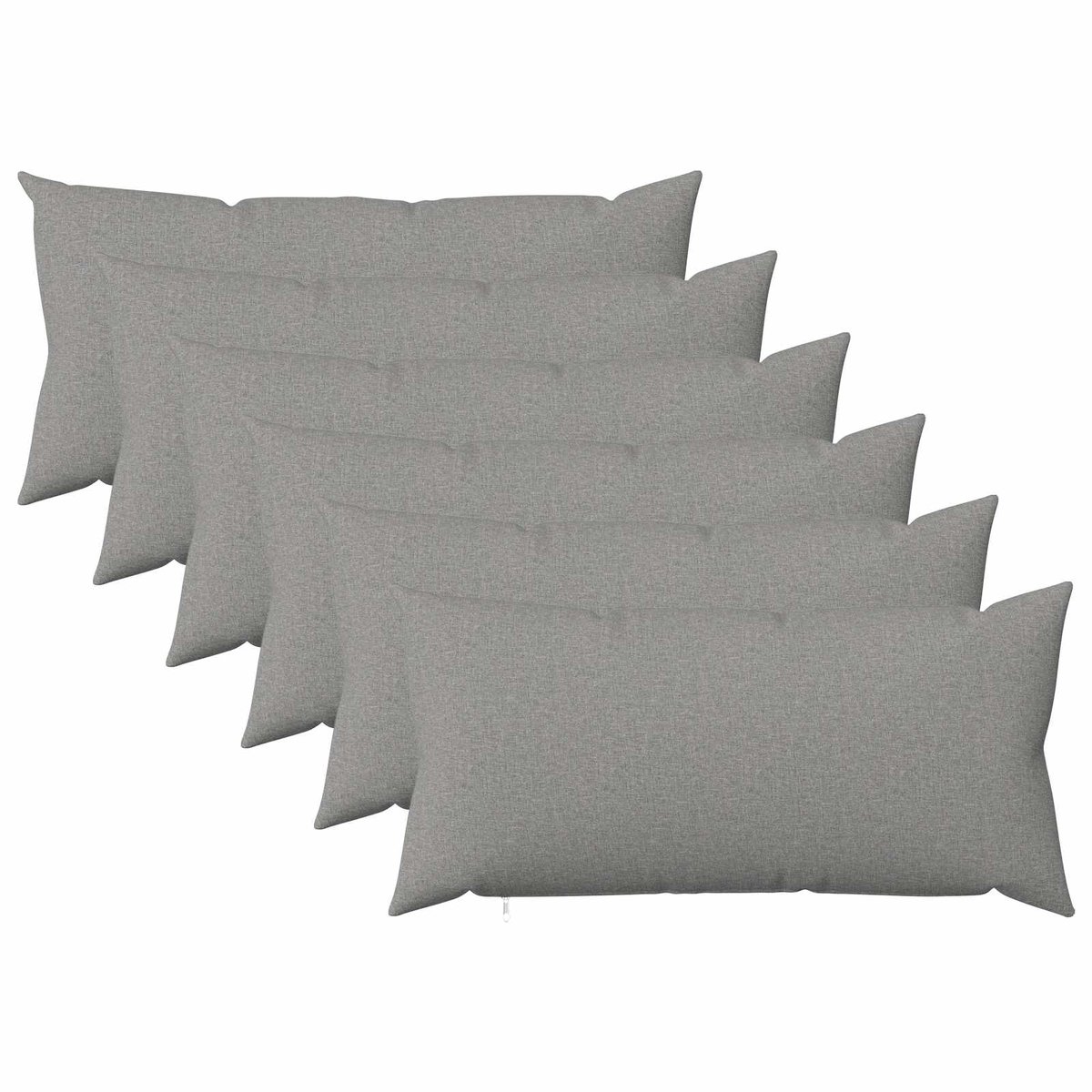 vidaXL Dekenkussen - 6 - st - HEERLEN - Wolkgrijs - 40 - x - 80 - cm - Stof Wolkengrijs
