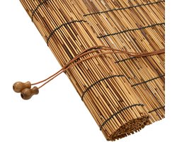 vidaXL - Rolgordijn - Bruin - 100 - x - 220 - cm - Riet