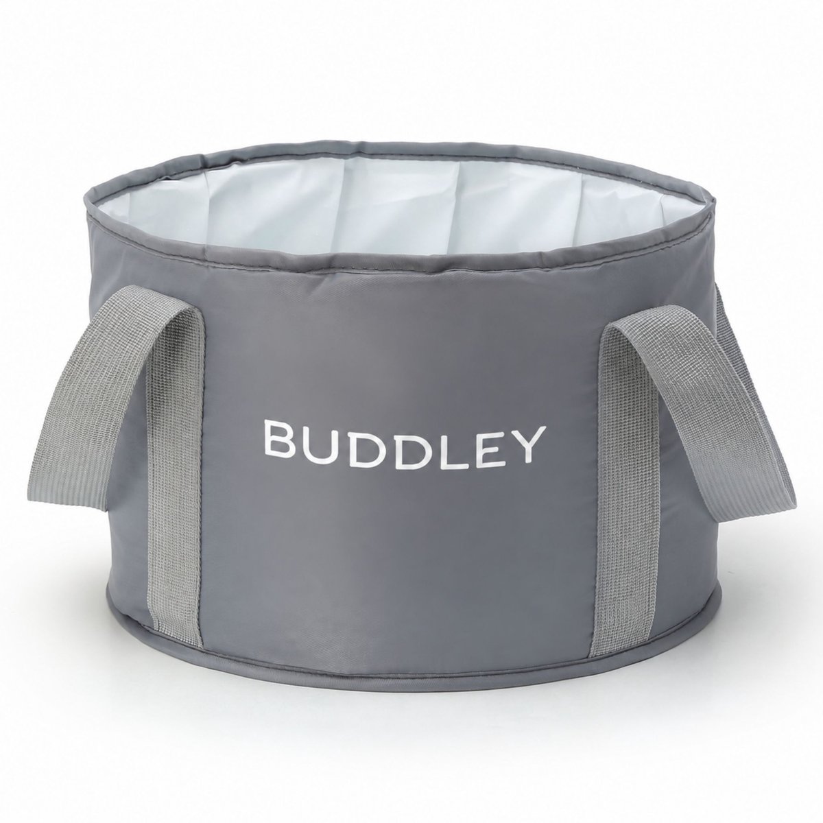 BUDDLEY Voetenbad Inklapbaar - Voetbad opvouwbaar - Voetenbaden - Zwembad - Voetbadje - Kunststof Voetenbad - Grijs
