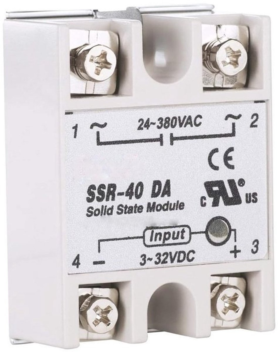Solid-State Relais met Ingang 3-32 V DC en Uitgang 24-380 V AC - 40A 250V