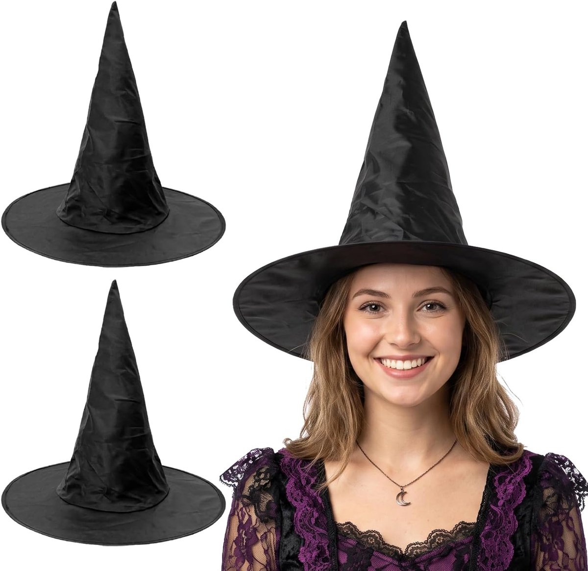 Hoeden voor volwassenen – Puntige kostuumaccessoires voor Halloween, carnaval en cosplayfeesten