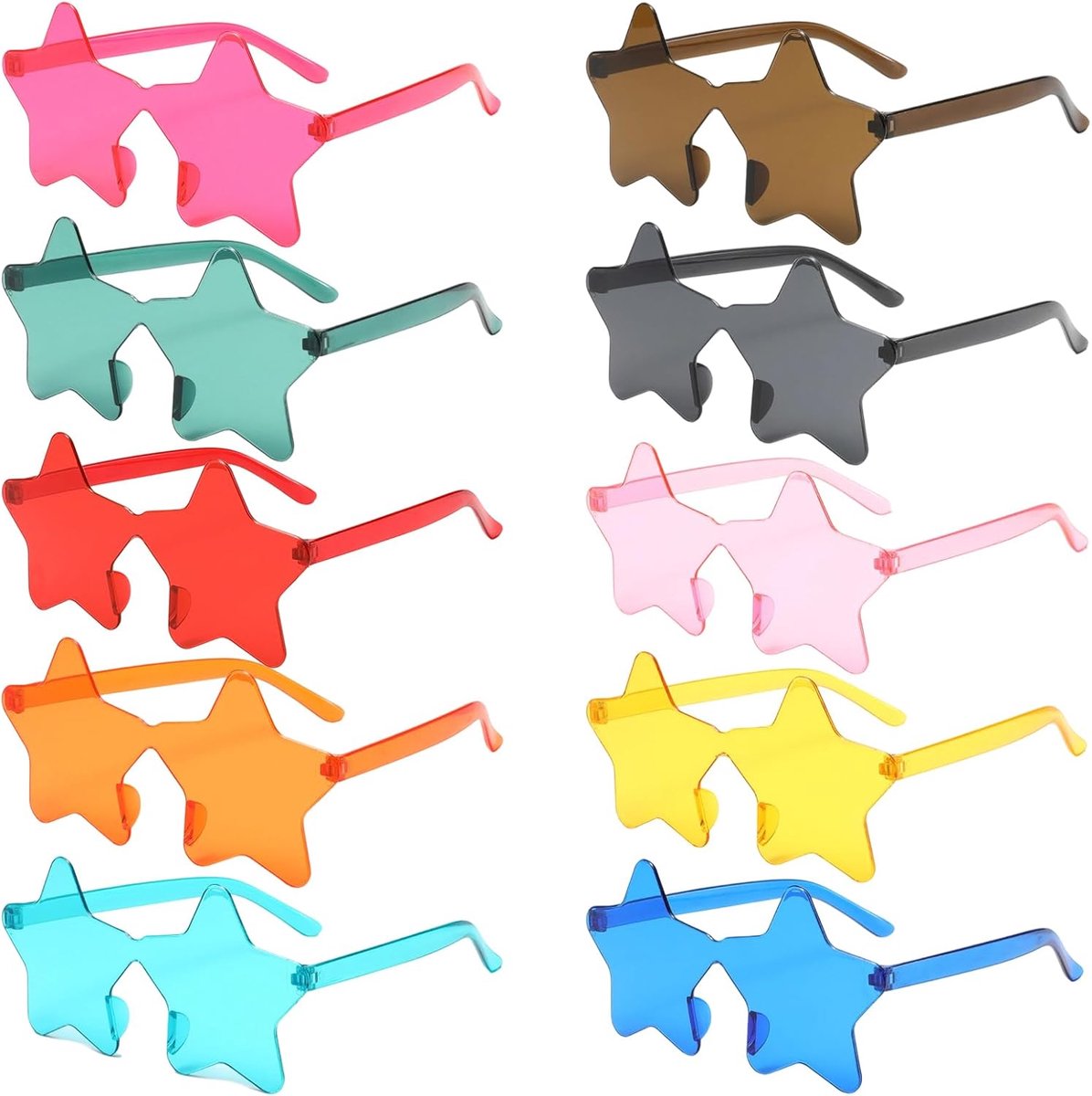 Brillen met hartjes, bril voor vrijgezellenfeest en feest, retrostijl, kleurrijke bril voor bruiloft, verjaardag, carnaval en fotoshoot, grappige uniseks accessoires