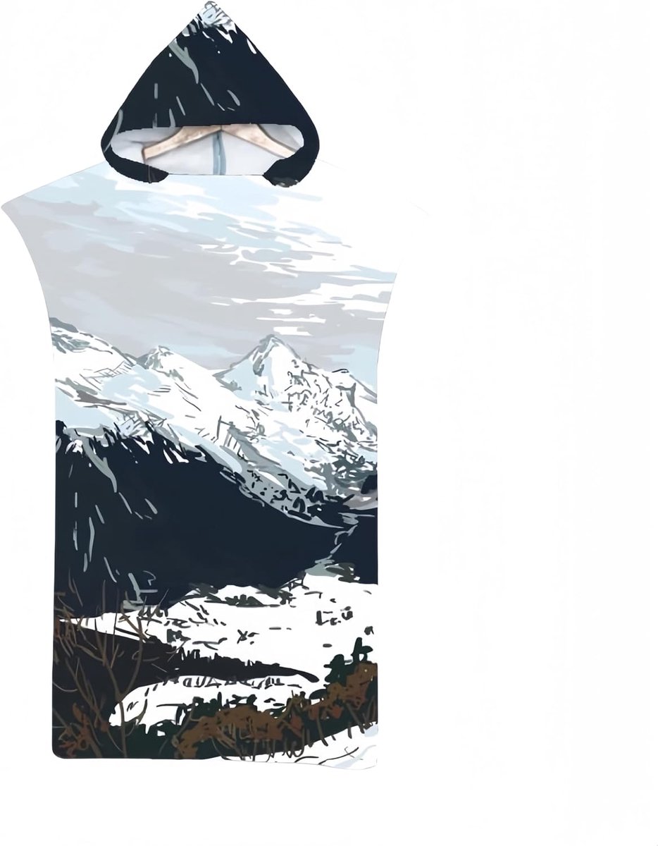 Volwassen Hooded Strandlaken Veranderende Handdoek Gewaad Handdoek Poncho Deken voor Strand Surfen Zwemmen Baden Wetsuit Veranderende 85x110cm Modus 1