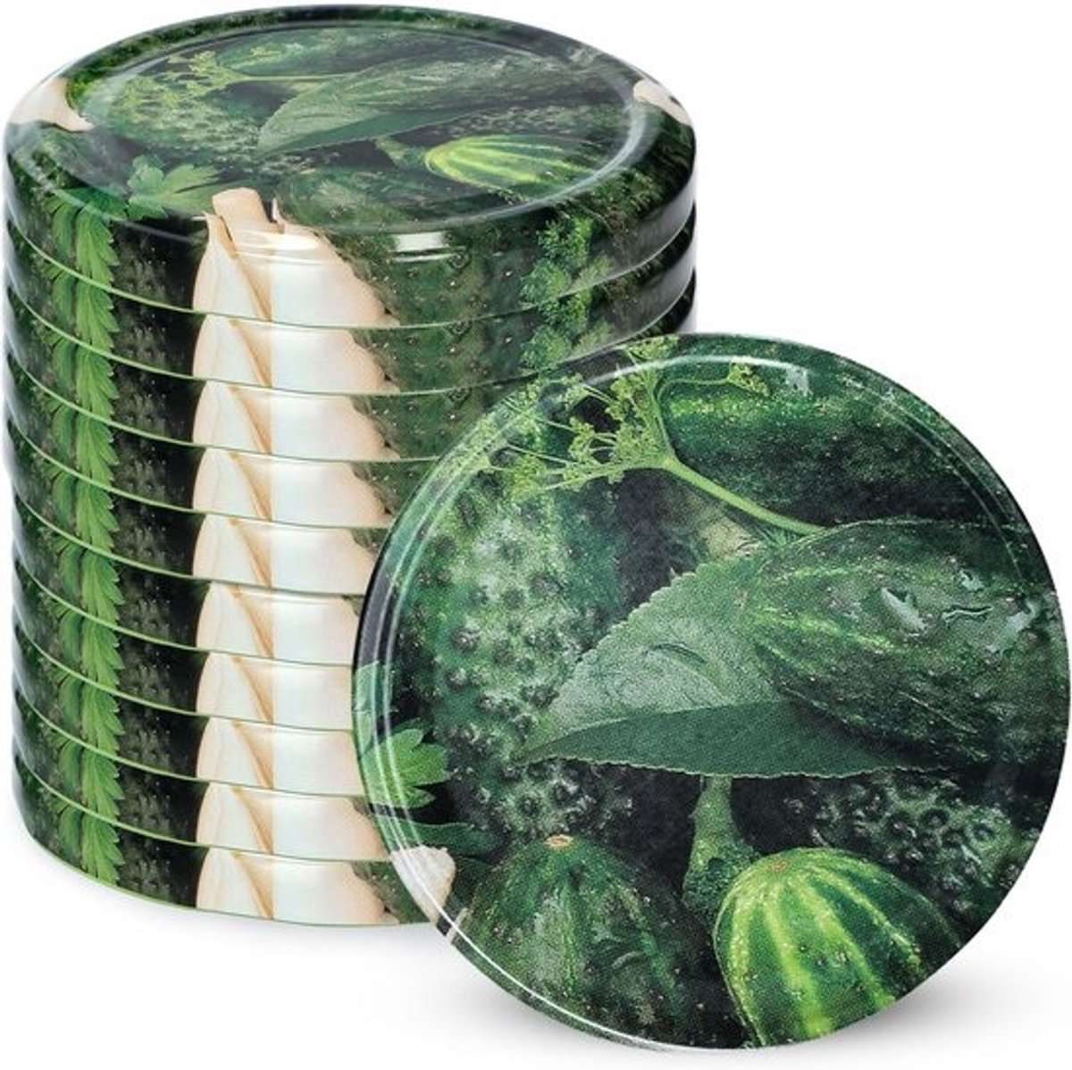 Schroefdeksel 82 mm Metalen Twist-Off Deksels 6 Inkepingen 10 stuks
