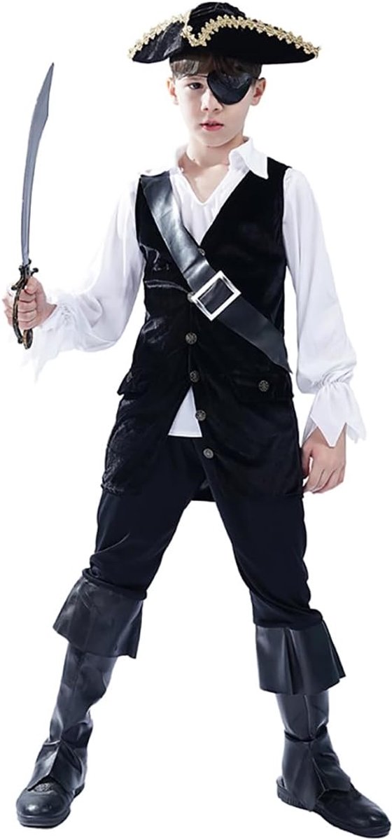 piratenkostuum voor kinderen, zwart