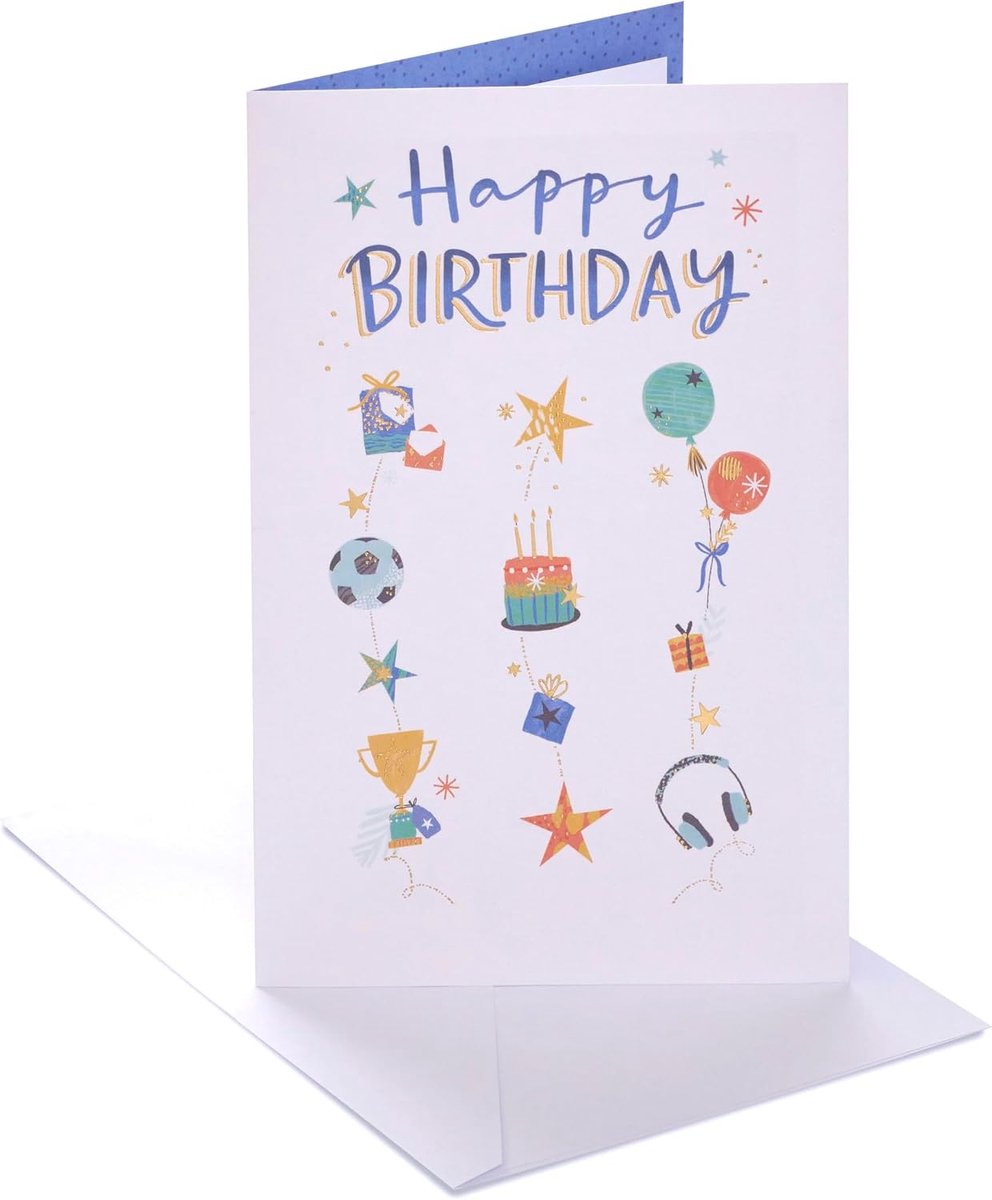 Greetings Verjaardagskaart voor hem/jongen - Symbolen Design