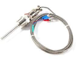Dailygoods- Temperatuursensor PT100 - Waterdicht - 1/2 inch NPT Draad - 50 mm Sonde - 2 m Kabel - Roestvrij Staal - Temperatuursonde