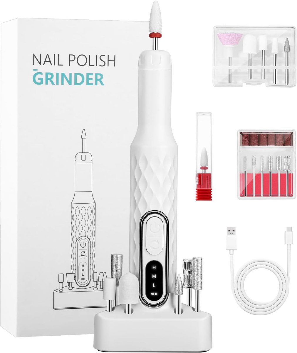 12-in-1 nagelfrees 18.000 RPM – voor gel, acryl en eelt,professionele manicure & pedicure set