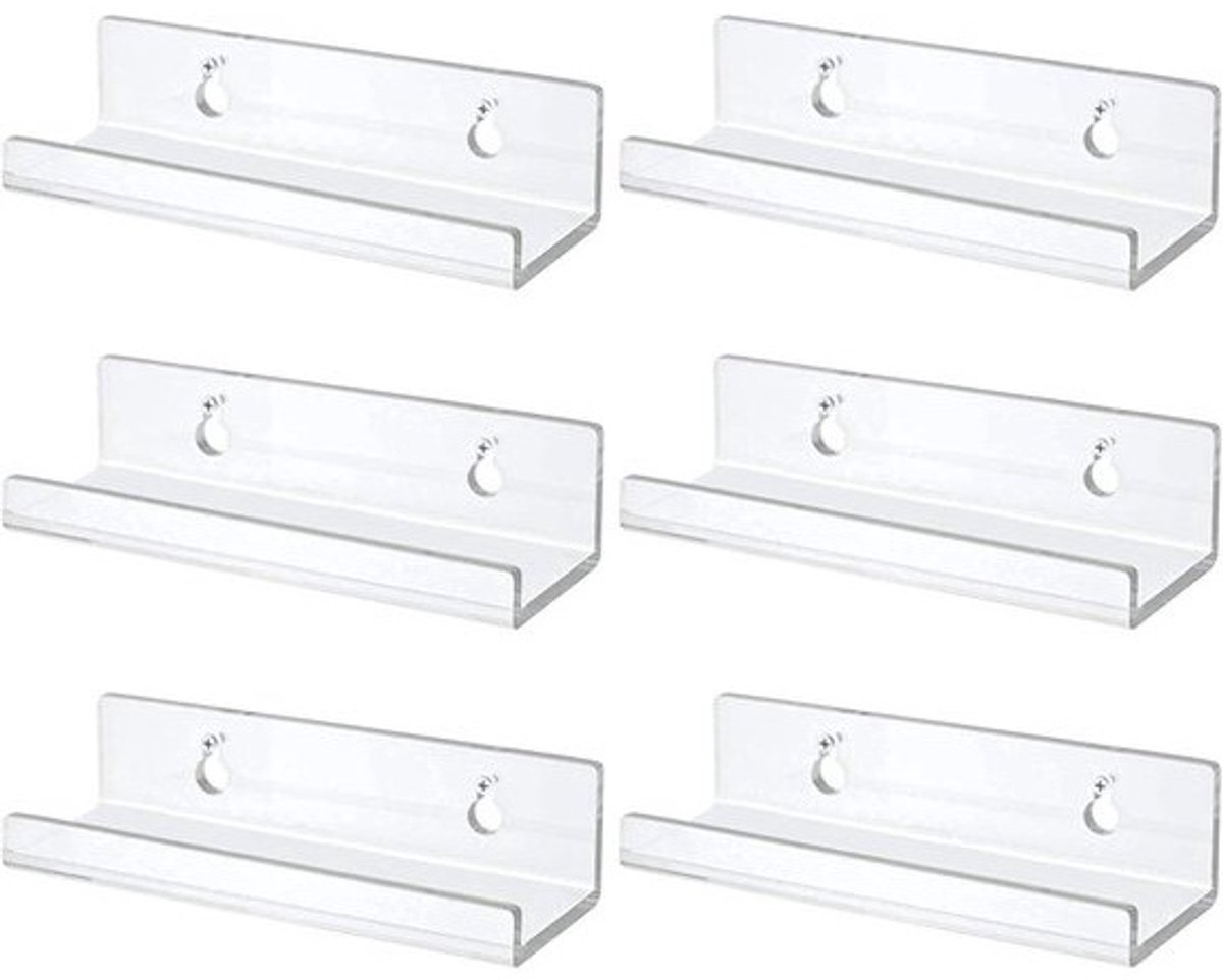 Platen Wandplank - Vinyl Houder - Muziek Collectie Tonen - Strak Acryl Ontwerp - 10 cm - Transparant