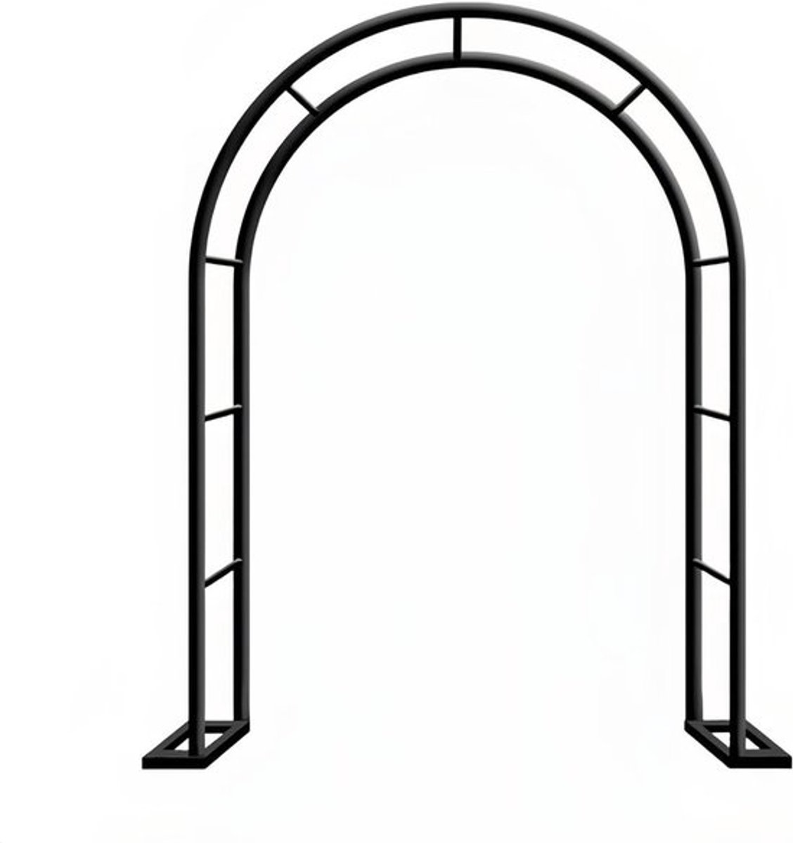 Metalen Rozenboog - Tuinboog Klimplanten - Decoratie Tuin - Robuuste Stalen Constructie - 80 x 200 cm - Wit