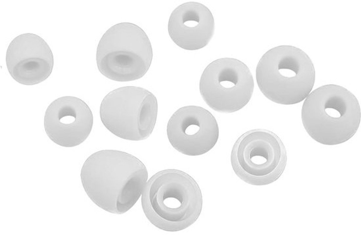 Oordopjes Vervanging - Siliconen Dopjes - Muziek Luisteren - Ergonomisch Design - 7 Paar - Wit