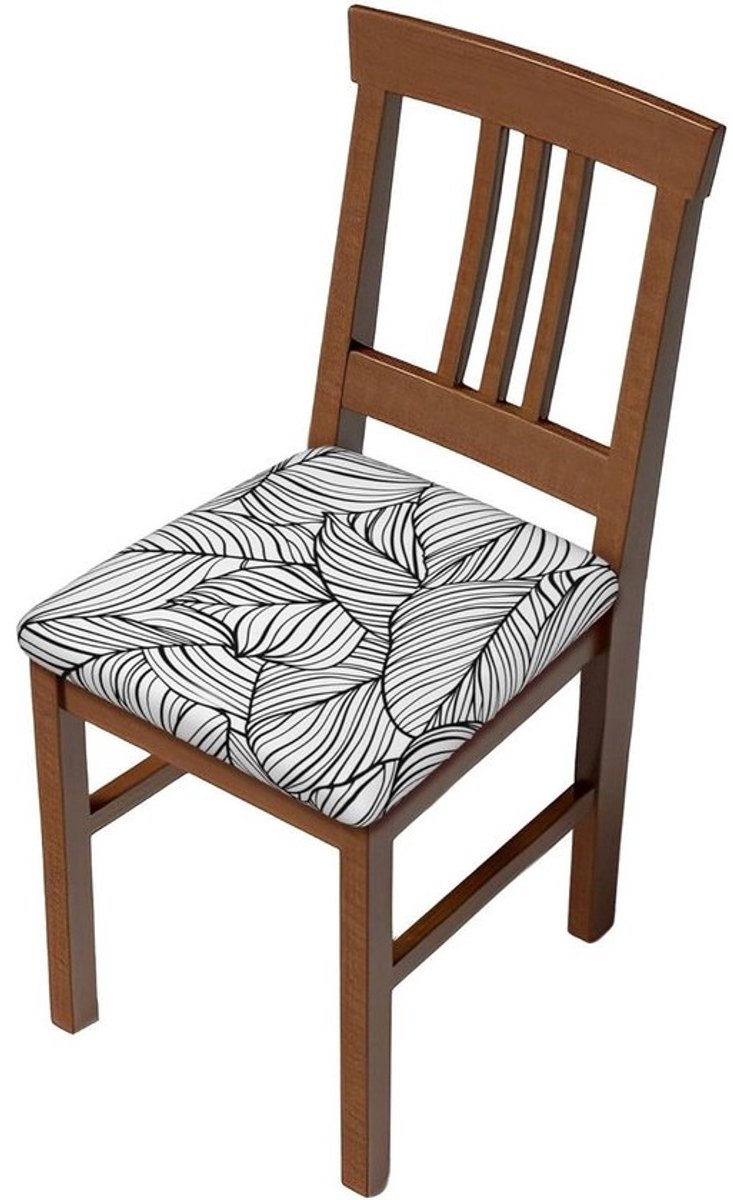 Stoelhoezen Set - Zitkussenhoezen - Meubels Beschermen - Elastische Stof - 35-48 cm - Bladmotief