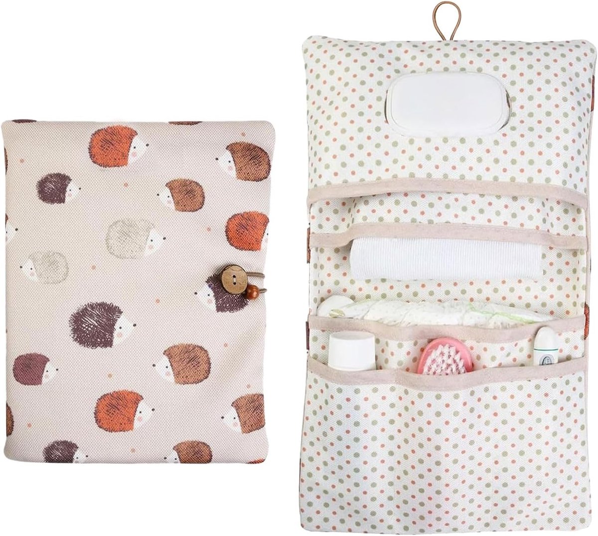2-in-1 Luiertas en Cosmetica Organizer voor Moeders - Compacte Luiertas met Ruimte voor Essentiële Spullen