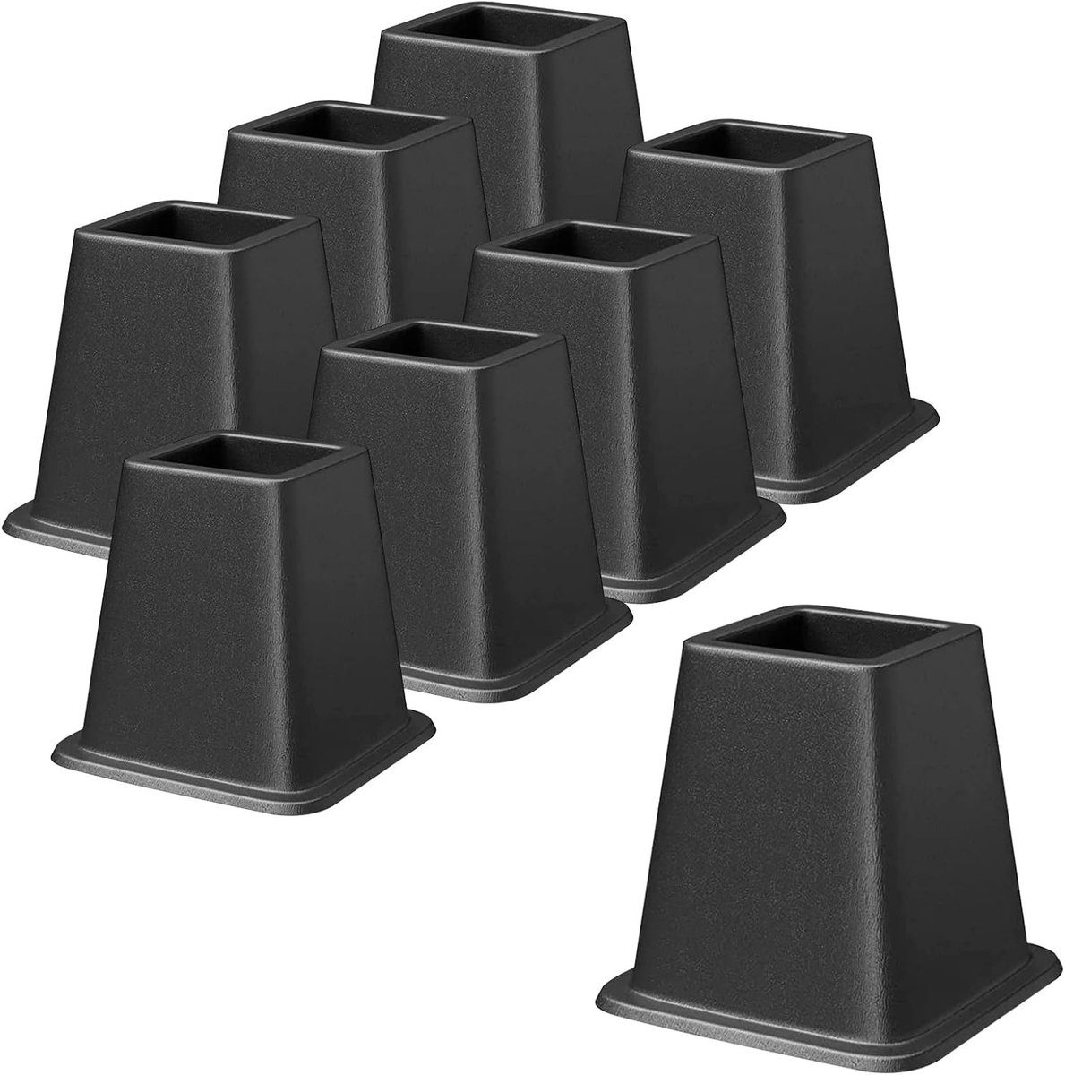 Set van 8 Stuks 6 Inch Verhoogers voor Meubels met Antislip Pads, Geschikt voor Bedden, Tafels en Stoelen tot 2200lbs Capaciteit