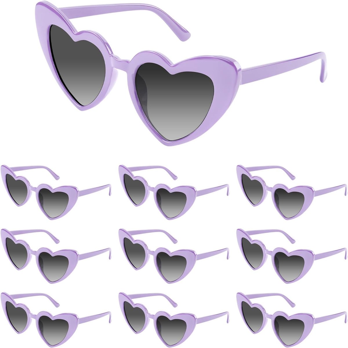 5/10/20 Pack Hart Zonnebril Bachelorette Vintage Hartvormige Bril voor Bruiloft Bruidsmeisje Party Gunst