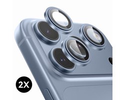 2x Protecteur d'écran d'objectif de caméra adapté pour iPhone 18 Pro / 18 Pro Max - Glacier - Protecteur d'écran - Protecteur de caméra adapté pour iPhone 18 Pro / iPhone 18 Pro Max - Protecteur d'objectif - Verre trempé