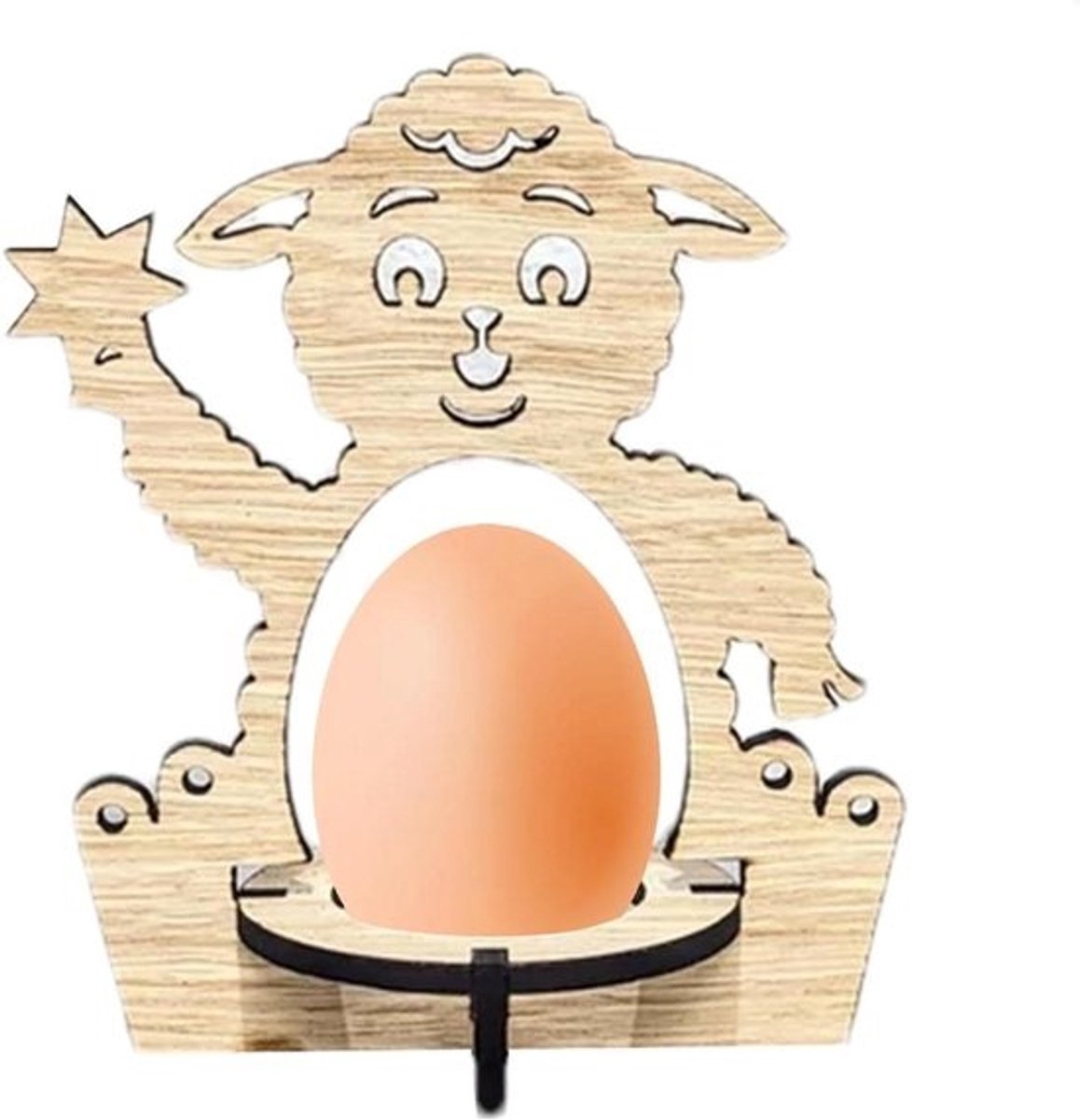 Houten eierhouder - Paasdecoratie - Feestelijke decoratie - Dierlijke thema's - Tot 16.5 cm - Niet gespecificeerd