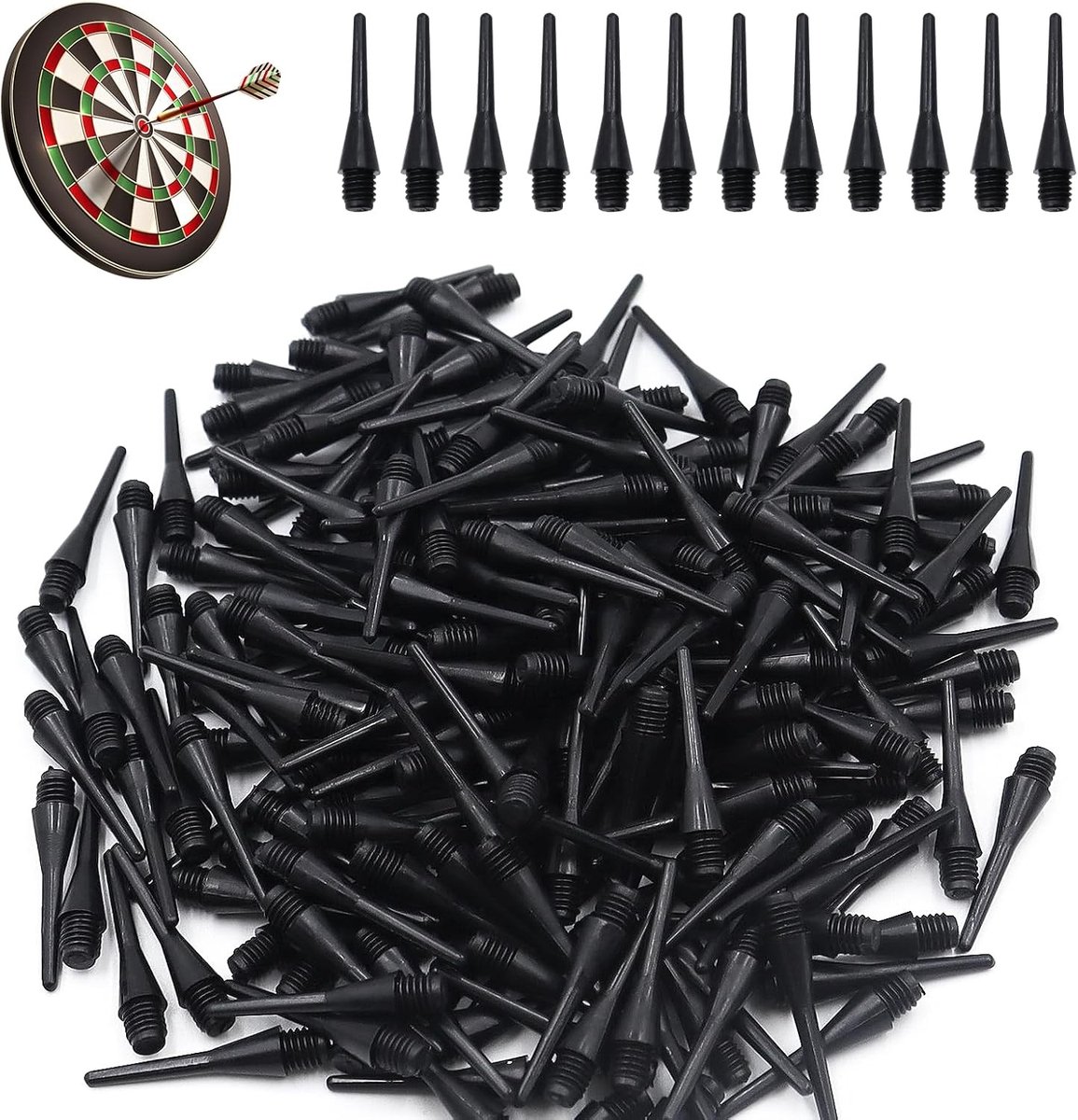 Set van 200 vervangende dartpunten van plastic, zachte dart tips voor elektronische dartspellen, duurzaam en breukvast, ideaal voor dartliefhebbers