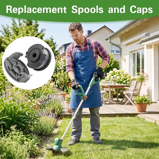 Spoelen voor Bosch EasyGrassCut grastrimmer, 1,6 mm, 4,9 m, grastrimmer, spoel met 2 doppen, compatibel met Bosch EasygrassCut 18 23 26 SL 18-26 18-260 18-230, F016800569 F016800385 — afbeelding 5