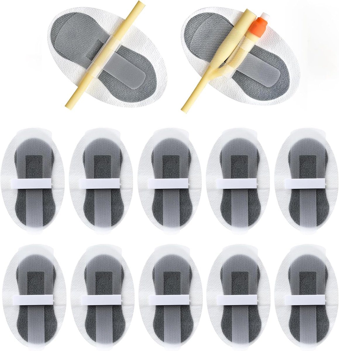 Katheterhouder, stabilisatieapparaat, 10 stuks, katheter-fixeerkatheter, katheter, beentas, riemen, katheterhouder, stabilisatie voor PEG/voedingssonde