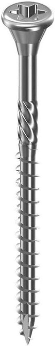 Terrasschroeven roestvrij staal - Houtschroeven A2 - Terras Bouwen - Zelffrezend dubbele kegel - 5 x 60 mm - Zilverkleurig
