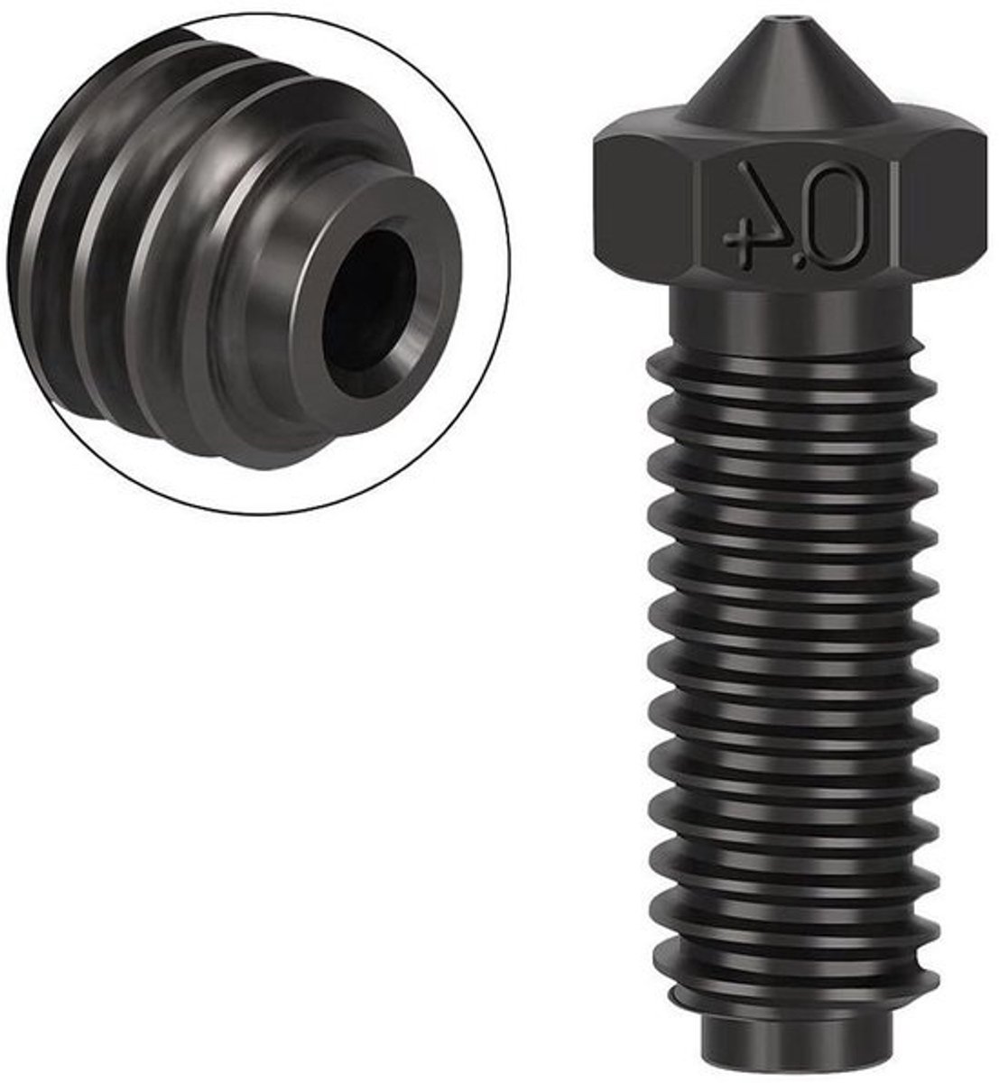 Hotend Upgrade Kit - 3D Printer Onderdeel - Gedetailleerd Printen - Hogere Temperatuur Weerstand - 0.4mm Mondstuk - Metaal