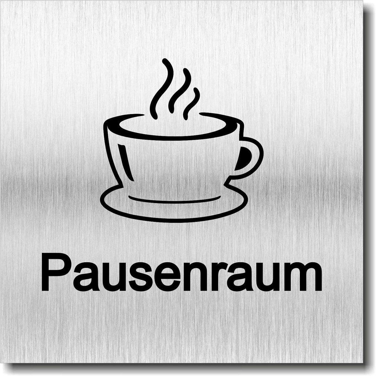 pauzerruimte UV-druk 12 x 12cm - 3mm aluminium composiet - Made in Germany - Art.nr. 972