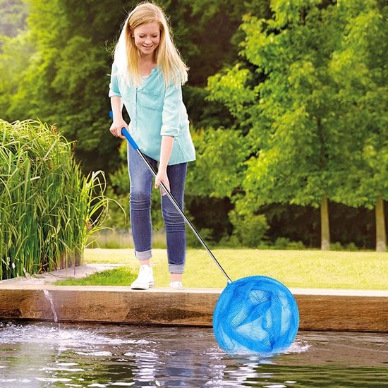 Net Skimmer, Blad Cleaning Kit, Zwembad Net met 72-86CM Telescopische Pole, Fijn Mesh Pool Skimming Net voor Hot Tub Zwembad Spa Tuin Vijver Fontein & Vistank — afbeelding 5