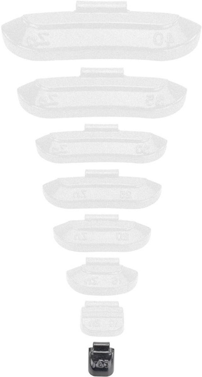 Balansgewichten Set - Wielgewichten Bandengewichten - Velgen Balanceren - Slaggewichten Zinkmateriaal - 100 stuks 5 g - Zwart
