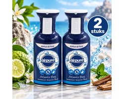 Airpure Atlantis Bay Luchtverfrisser Spray 250 ml – Trigger Spray – 2 Stuks – Voordeelverpakking