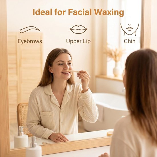 Spatels voor waxen, houten stokjes en mondspatel, waxspatel en waxstick, houten ijsstokjes, cosmetische sticks voor ontharing, crèmes en knutselen — afbeelding 5