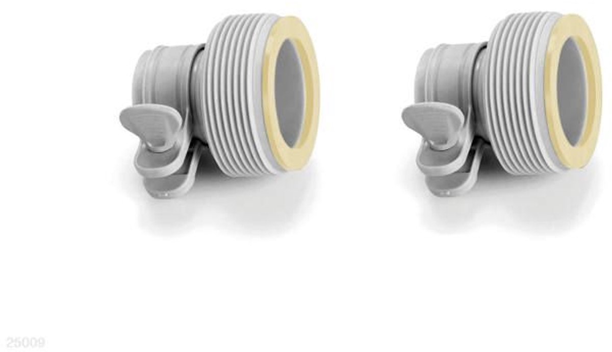Pak van 2 zwembadslangadapters, geschikt voor Intex 32-38mm aansluiting