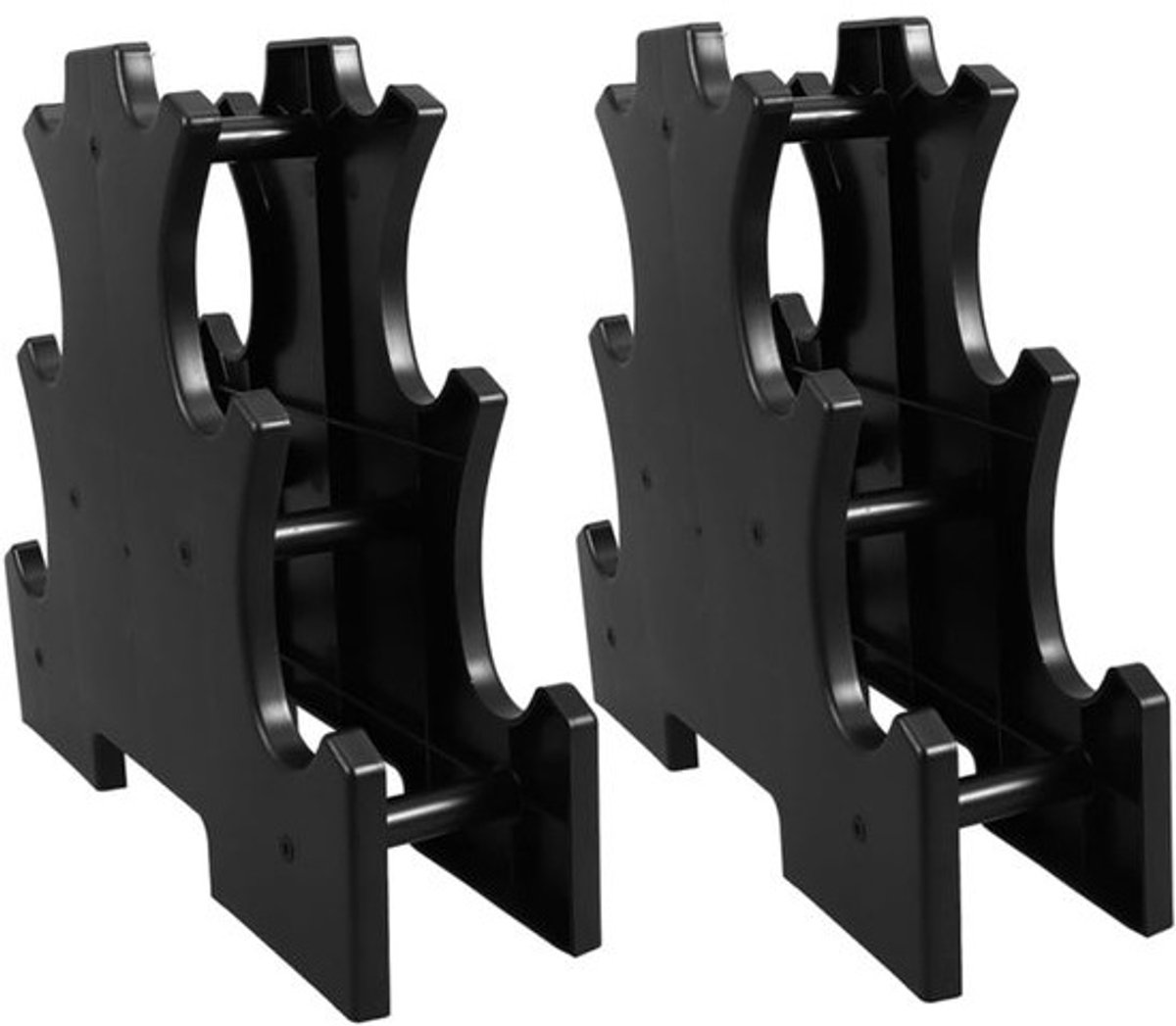 Halterrek - Gewicht houder - Kracht training - Stabiele basis - 30.7 x 28 x 9 cm - Zwart