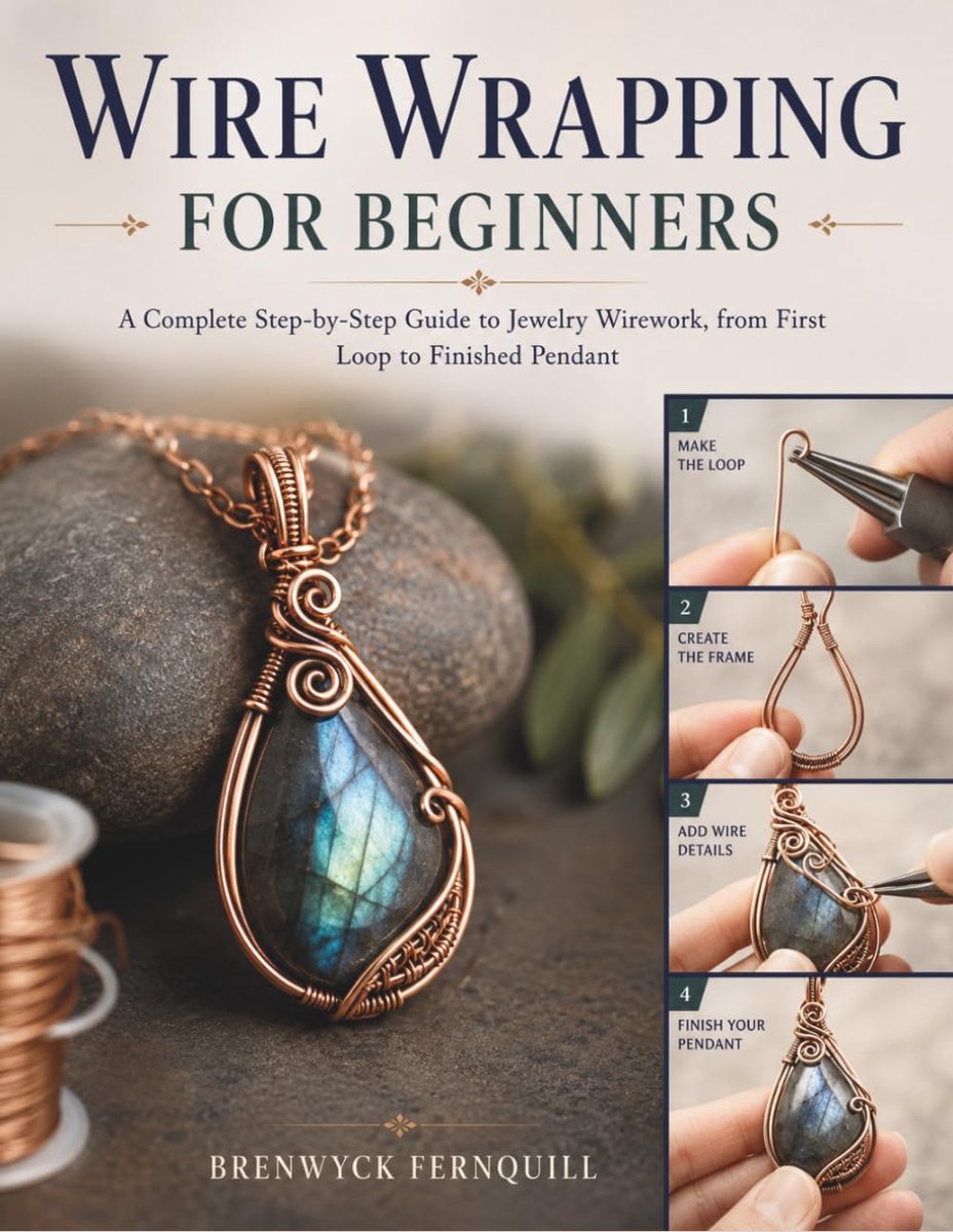 WRAPPING FOR BEGINNERS: A Complete Step-by-Step Guide to Jewelry Wirework, from First Loop to Finished Pendant