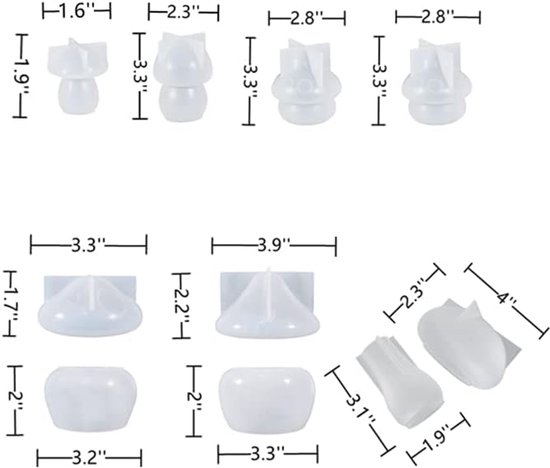 Mallen Paddestoel Potten Siliconen Mallen Met Deksel Voor Diy Kaarsen Kunst Snoep Sieraden Opslag Container Woondecoratie Epoxy Hars Casting Art Craft Ornamenten — afbeelding 2