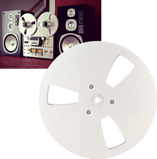 1/4 7 Inch Lege Bandspoel, Aluminium Spoelspoel, Bandrecorder-accessoire 3-gaats Spoelspoel Tot Spoel, Opening Machineonderdeel Spoelspoel (Zilver) — afbeelding 2