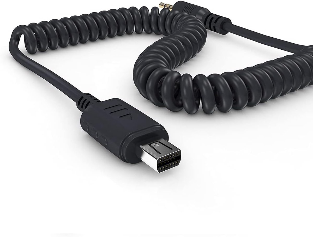ayex Spiraal-adapterkabel compatibel met Olympus UC1 E-PL8 E-620 E600 E520 E510 SP-810 UZ SZ-300MR Pen-F voor bijv. timer afstandsbediening