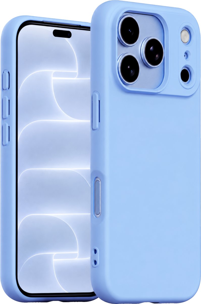 Hoesje geschikt voor Apple iPhone 18 Pro Max hoes Blauw - backcover - Glacier Gletjer - siliconen bescherming