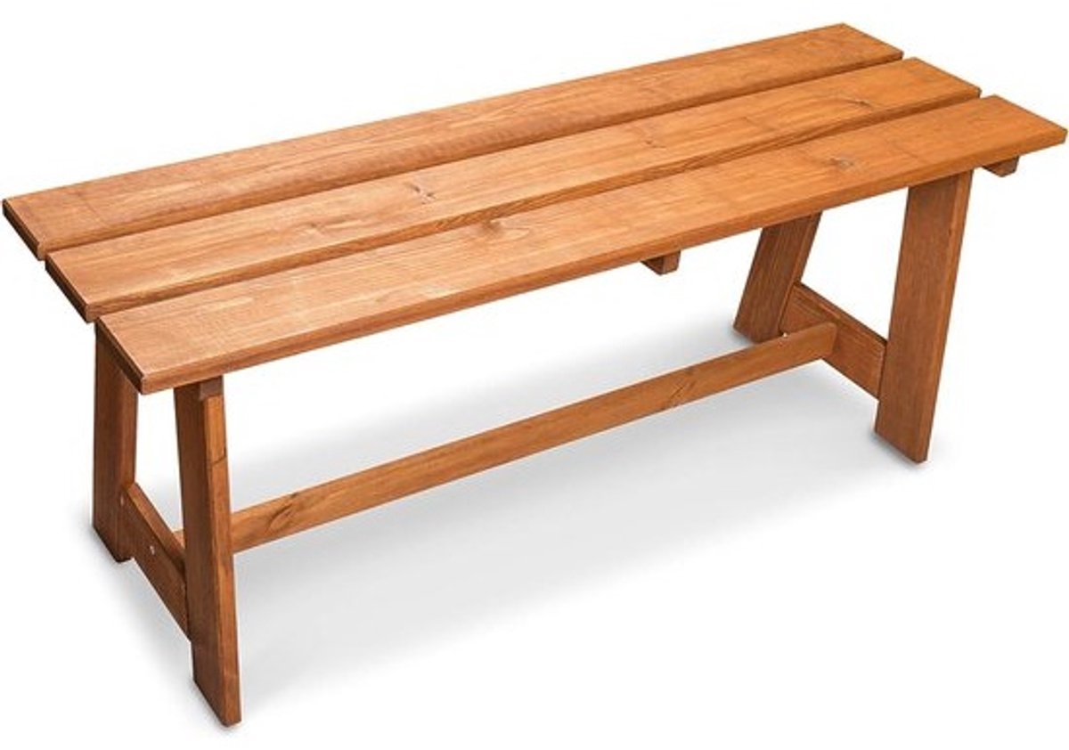 Houten Tuinbank - Zitbank Buiten - Ontspannen in de tuin - Zonder rugleuning - 119 cm - Bruin