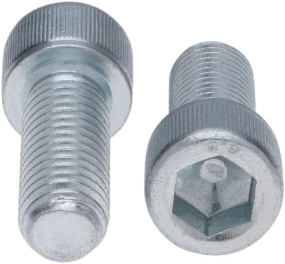 M6x10-8.8 (Pack van 25) Verzinkt Zeskant Inbusbouten Schroefdraad Bevestigingsmiddelen Cilindrische Zware Gecertificeerd Standaard DIN912 (6mm x 10mm)