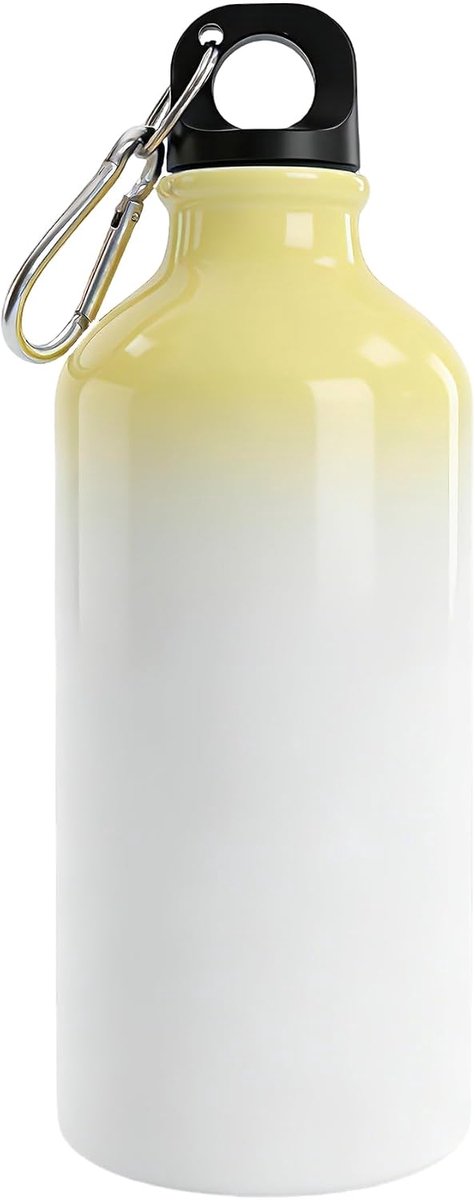 20oz 600ml Sublimatie Hogere Gradiënt Geel Wit Lege Aluminium Sportfles voor Sublimatie Printing