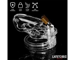 LATETOBED BDSM LINE Chastity Penis Cage Short Clear - Transparante Korte Peniskooi - Kuisheidskooi Kort