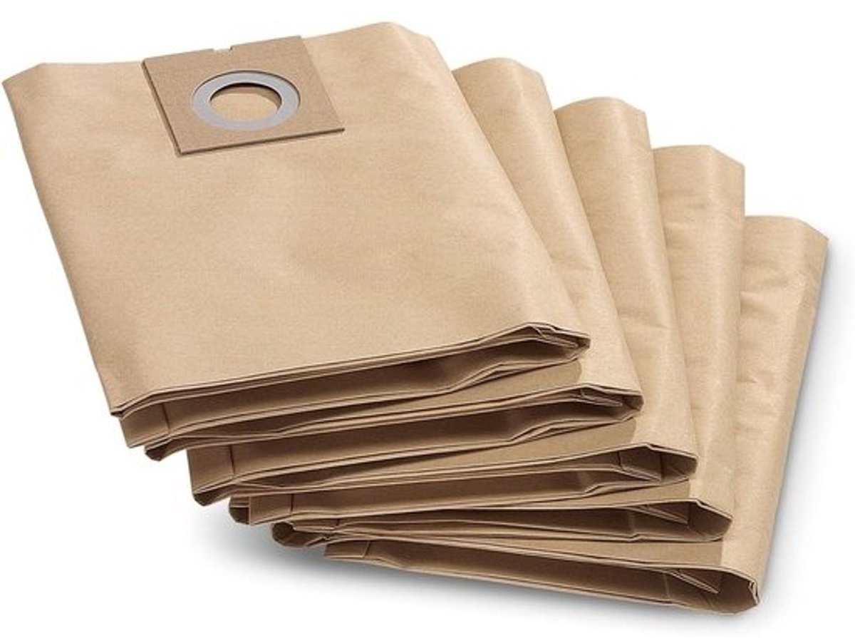 Stofzuigerzakken Set - Papieren Zakken - Stof Opvangen - 5 Stuks - 27 Liter - Bruin