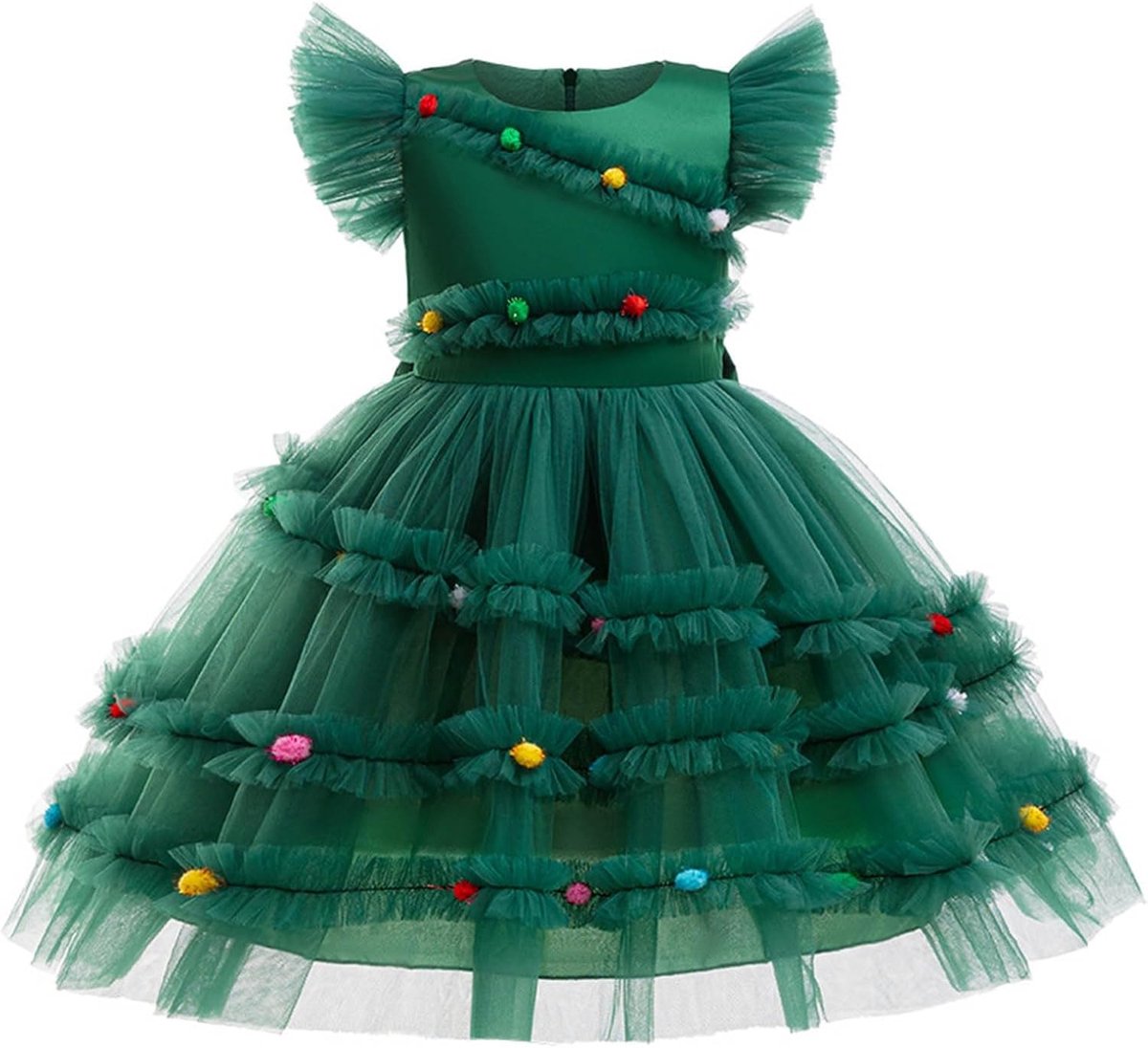 Prinsessenjurk voor meisjes, ceremonie, avond, elegant, tule, glanzend, bruiloft, show, kleine meisjes, gelegenheid A52